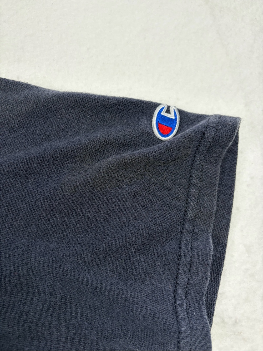 VTG‎ 90s Y2K Champion Heritage Big C Logo Navy Blue T-Shirt Men’s Small - Picture 4 of 9